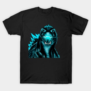 dino kaijuu in nuclear explosion T-Shirt